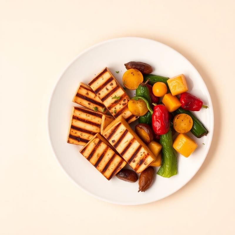 Grill tofu s pečenim povrćem
