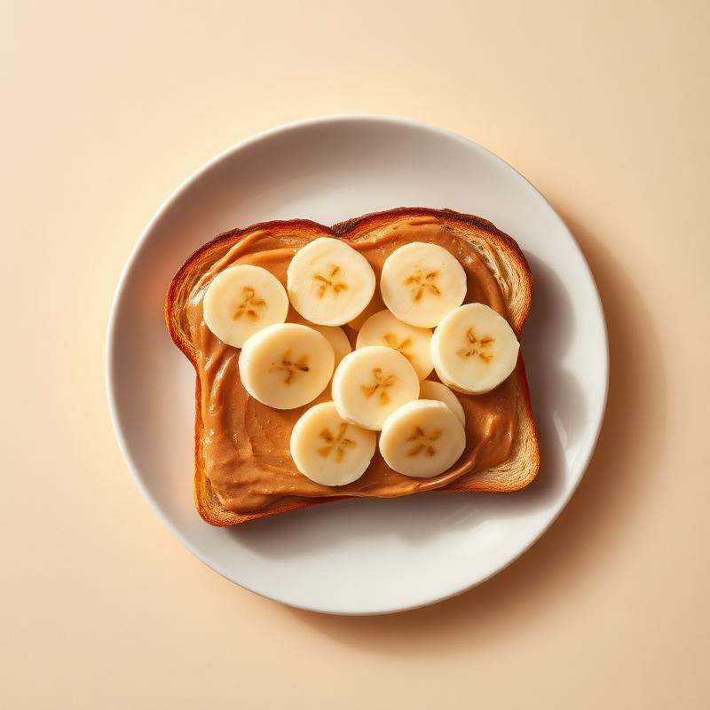 Tost s maslacem od kikirikija i bananom