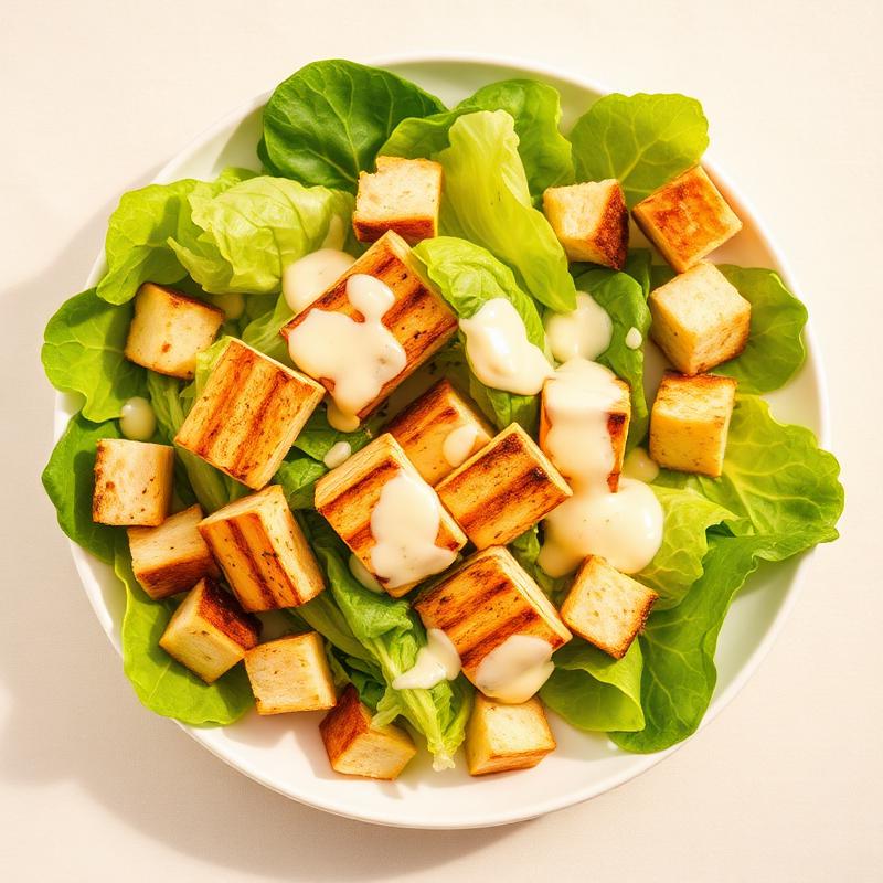 Cezar salata s grill tofuom